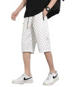 夏服 パンツ メンズ アイスシルクスポーツ ショートカーゴパンツ 快適 かっこいい カジュアル ハーフパンツ アルファベットの図案メンズ半ズボン速乾 7分丈パンツ white M