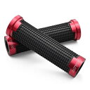 デイトナ(Daytona) グリッピーグリップ バイク用 グリップ ハンドル径φ22.2用 125mm エンド貫通 アルミリング GG-D-AL-CROSS レッド 38500
