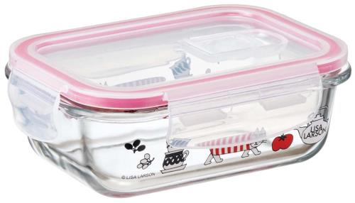 スケーター (skater) 耐熱ガラス製 保存容器 リサ・ラーソン キッチン 370ml S オーブン 電子レンジ 食洗機対応 GBST4-A