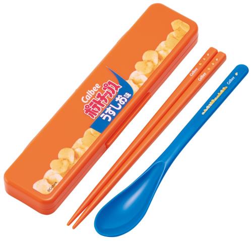 スケーター(Skater) コンビセット 箸 スプーン セット 18cm 日本製 お菓子シリーズ ポテトチップス う..