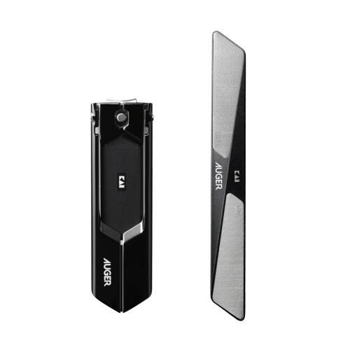 貝印 KAI AUGER ネイルケアセット 爪切り ネイルファイル 男性 メンズ 爪ケア 爪やすり ヤスリ リボルバーツメキリ スタイリッシュ