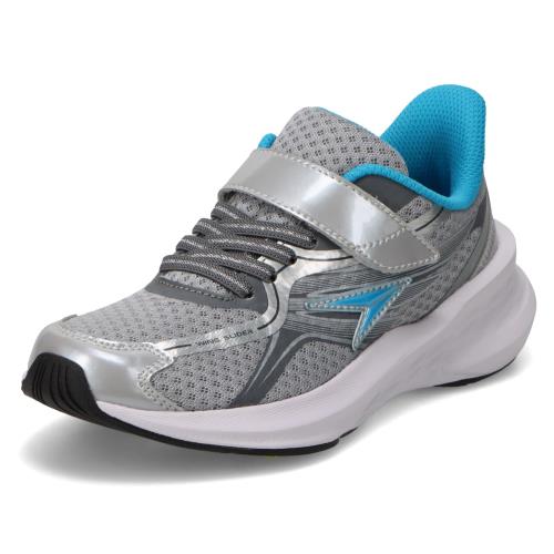 [シュンソク] スニーカー キッズ 男の子 子供靴 厚底 軽量 16~25cm 2.5E SJJ 2120 シルバー 19.0 cm