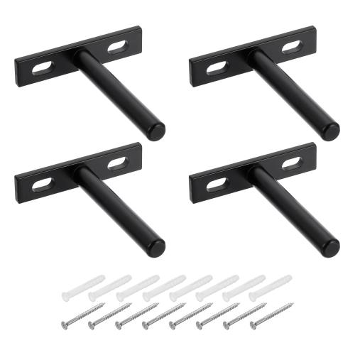 PATIKIL 浮き棚ブ ラケット 3 4セット Tブ ラケット 壁取り付けブ ラインド棚サポート 隠しブ ラケット..