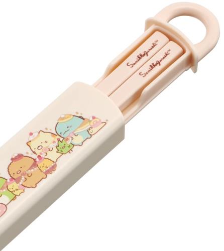 スケーター(Skater) 子供用 箸 箸箱セット 16.5cm お弁当用 抗菌加工 開けやすいスライド式 日本製 女の子 すみっコぐらし おかし屋さん ABS2AMAG-A