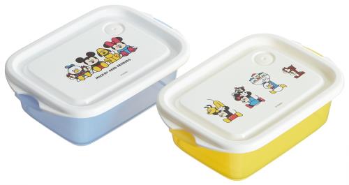 スケーター(Skater) シールボックス 抗菌 保存容器 2個 セット 500ml スタッキング 日本製 ディズニー ..
