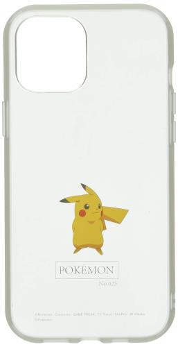 グルマンディーズ ポケットモンスター IIIIfit Clear iPhone12 Pro Max(6.7インチ)対応ケース ピカチュウ POKE-668A グレー