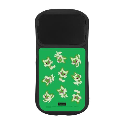 グルマンディーズ(Gourmandise) ポケットモンスター iPhone14 / 14 Pro / 13 / 13 Pro / 12 / 12Pro 対応 ハイブリッドガラスケース ニャオハ POKE-819B