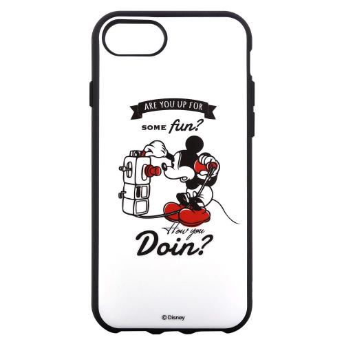 グルマンディーズ ディズニーキャラクター/IIIIfit iPhoneSE(第2世代)/8/7/6s/6 対応ケース ミッキーマウス DN-678A, ホワイト