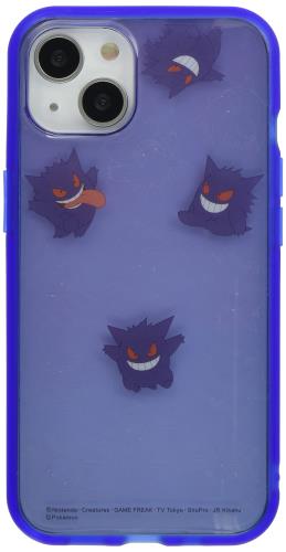 グルマンディーズ ポケットモンスター IIIIfit Clear iPhone13(6.1インチ)対応ケース ゲンガー POKE-728B ネイビー