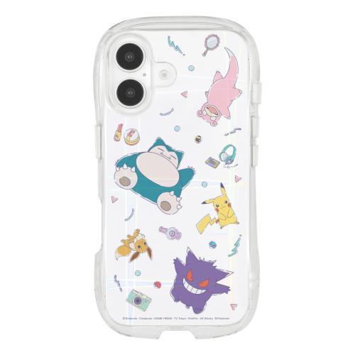 グルマンディーズ ポケットモンスター iPhone16 対応 クリスタルクリアケース カントー地方 POKE-941E