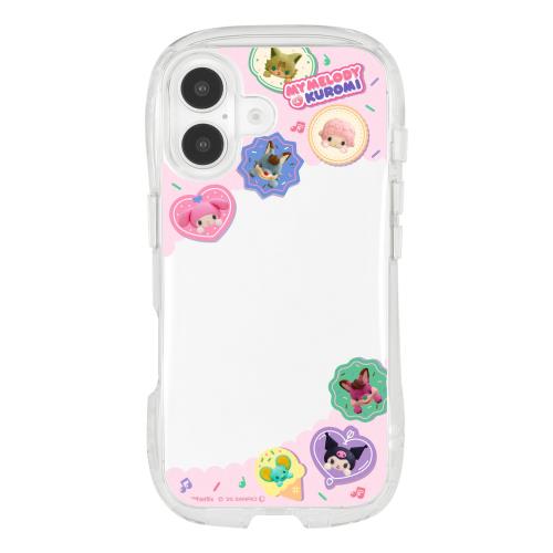 グルマンディーズ Netflix オリジナルアニメ My Melody Kuromi iPhone16 対応 クリスタルクリアケース ..
