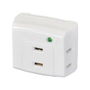 エルパ ( ELPA ) 耐雷サージ機能付 トリプルタップ 3個口 A-300SB(W) ( 電源タップ / 雷サージ / コンセント / コードなし )