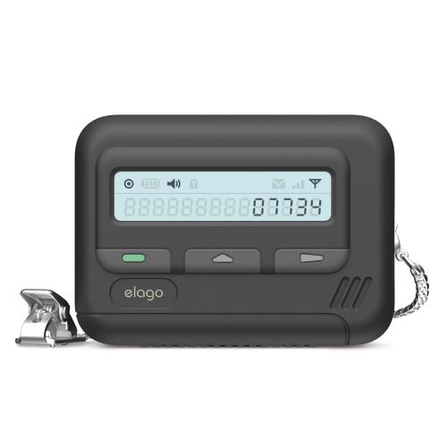 elago AirPods Pro2 対応 ケース ストラップ チェーン 付 可愛い ポケベル デザイン [ Apple AirPodsPro2 エアーポッズプロ2 MQD83J/A MTJV3J/A 対応 AirPods Pro2ケース ] PAGER CASE ブラック(2)