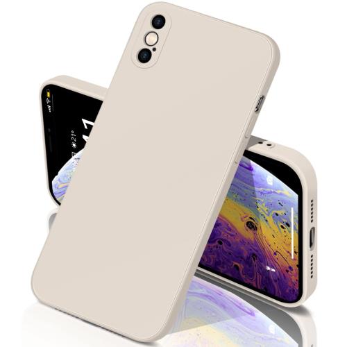 iphone xs max ケース シリコン 耐衝撃 アイフォンxsmax カバー さらさら手触り 傷付き防止 超軽量 マット質感 指紋防止 レンズ保護 ワイヤレス充電(アンティークホワイト)