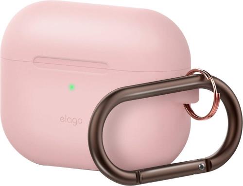 elago AirPods Pro 対応 ケース カラビナ 付き 耐衝撃 シンプル シリコン カバー 衝撃 吸収 スリム ソ..