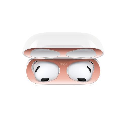 elago AirPods 3 対応 ダストガード 金属粉 侵入防止 防塵 埃 防止 アクセサリー メタリック コーティ..