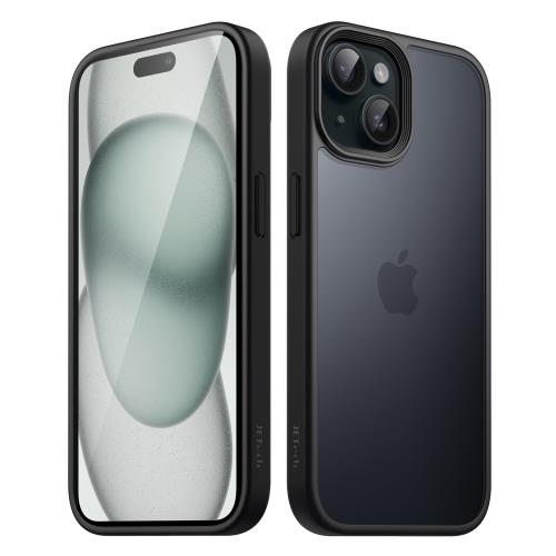 JEDirect マットケース iPhone 15 6.1インチ用 耐衝撃性ミリタリーグレードの落下防止 つや消しの半透明の背面電話カバー 指紋防止 (ブラック) JEDirect マットケース iPhone 15 6.1インチ用 耐衝撃性ミリタリーグレードの落下防止 つや消しの半透明の背面電話カバー 指紋防止 (ブラック)