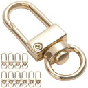 キーホルダー 金具 キーホルダーパーツ 10個入 ワンタッチキーホルダー金具 手芸用品 回転カン ナスカン 丸カン付き 回転カン付き ワンタッチキーホルダー金具...