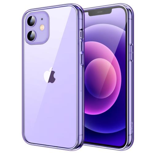 JEDirect iPhone12 mini ケース (5.4インチ専用) 黄ばみなし 衝撃吸収 バンパーカバー 傷つけ防止 クリアバック (ディープパープル)...