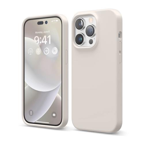 elago iPhone14 Pro 対応 ケース シリコン カバー シンプル スマホケース 耐衝撃 薄型 スマホカバー スリム 衝撃吸収 iPhoneケース 対衝撃 シリコンケース [ Apple iPhone 14 プロ iPhone14プロ iPhone4Pro アイフォン14Pro アイフォン14プロ 対応 ] SILICONE CASE ストーン