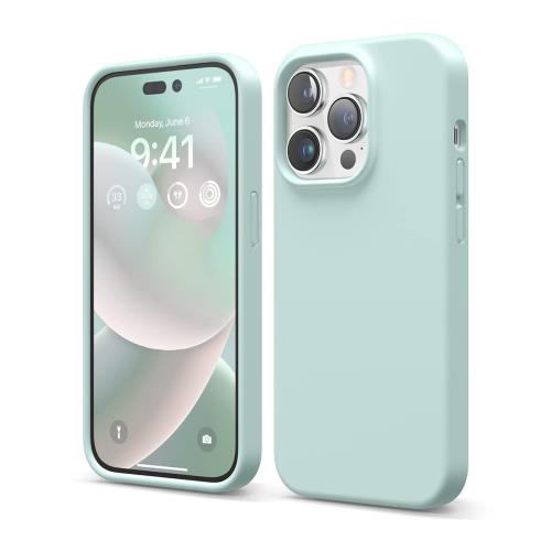 elago iPhone14 Pro 対応 ケース シリコン カバー シンプル スマホケース 耐衝撃 薄型 スマホカバー スリム 衝撃吸収 iPhoneケース 対衝撃 シリコンケース [ Apple iPhone 14 プロ iPhone14プロ iPhone4Pro アイフォン14Pro アイフォン14プロ 対応 ] SILICONE CASE ミント