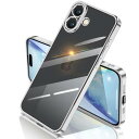 iPhone16 Plus 用 ケース クリア 透明 アイフォン16 Plus カバー 耐衝撃 TPU 素材 メッキ枠 薄型 軽量 ソフト メッキ加工 黄ばまない 米軍規格 人気 可愛い (シルバー)(2)
