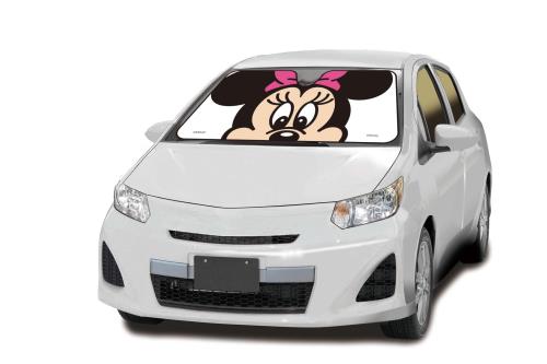 ナポレックス(Napolex) 車用サンシェード フロント用 吸盤不要 1350x700mm 普通車 SUV対応 カー用品 ディズニー ミニーマウス WN-54