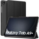 MoKo Galaxy Tab A9+ ケース Galaxy Tab A9 Plus ケース サムソンギャラクシーA9+ 11インチ2023専用手帳型カバー SM-X210NZAAXJP オートスリープ機能 三つ折りスタンド PUレザー外装 裏地マイクロファイバー 軽量 薄型 傷防止 スマートケース Black