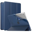 iPad 10.2 ケース 2021 MoKo iPad 9 ケース 第9世代/第8世代/第7世代 iPad 10.2インチ 2021/2020/2019モデル カバー 半透明 軽量 薄型 スタンド仕様 オートスリープ機能 高級PUレザー 底面TPU製 ソフト 耐久性 便利 スマートケース NavyBlue(2)