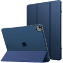 MoKo iPad Air 13インチ 2024 ケース iPad Pro 12.9 2022/2021 ケース 13インチiPad Air(M2) ケース iPad Pro 12.9 第5/6世代 専用手帳型カバー オートスリープ機能 ApplePencilPro/USB-C/第2世代の取付対応 三つ折りスタンド PUレザー外装 裏地マイクロファイバー NavyBlue