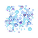 清原(KIYOHARA) スイーツデコ パールラインストーンミックス 7g BL ブルー DW-09