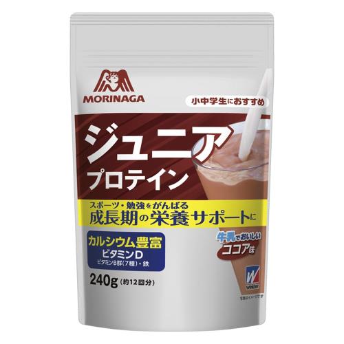 森永製菓 森永 ジュニアプロテイン ココア味 240g (約12回分) ウイダー 森永ココア カルシウム・ビタミン・鉄分配合 合成甘味料不使用