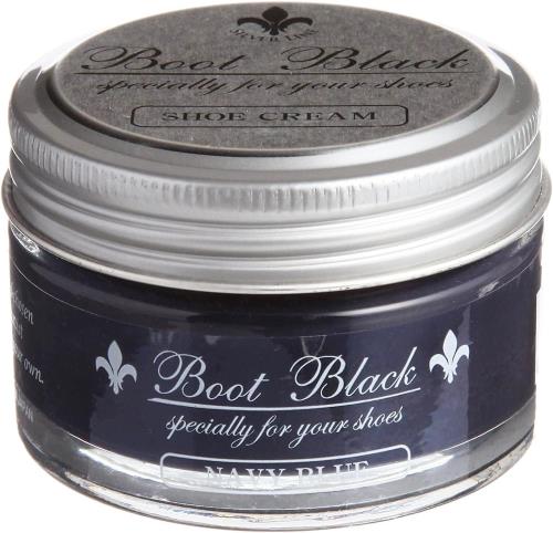 [コロンブス] 靴クリーム ブートブラックシルバーラインシュークリーム ネイビーブルー 55g
