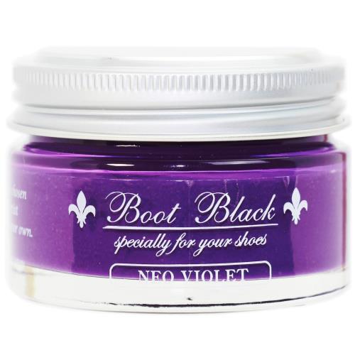 [コロンブス] 革靴メンテ 高光沢でリッチモイスト 41色 ブラックシルバーライン シュークリーム ネオバイオレット 55g