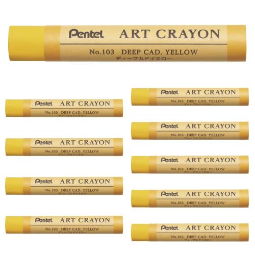 ぺんてる クレヨン アートクレヨン ディープカドイエロー PTACT103