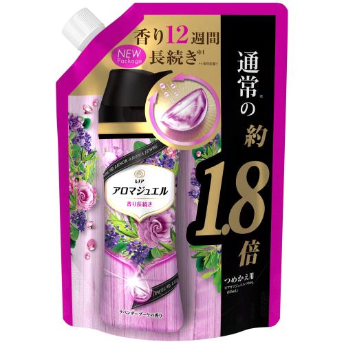 レノア ハピネス アロマジュエル 香りづけ専用ビーズ ヘビロテ服も新鮮な香り長続き ラベンダーブーケ 詰め替え 大容量 約1.8倍(805mL) 1 袋