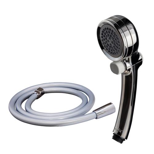 タカギ(takagi) シャワーヘッド ホースセット 止水ボタン 節水 水圧 シャワー 節約 浴び心地 ハード 刺..
