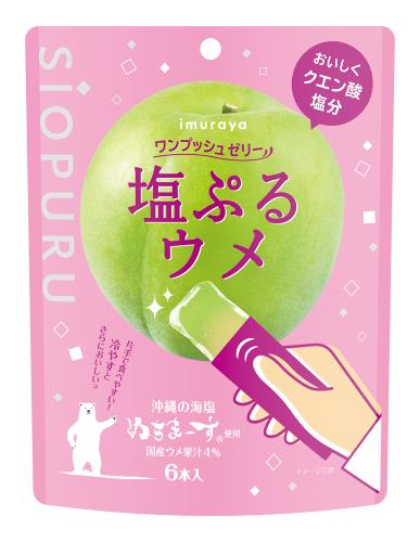 井村屋 ワンプッシュゼリー 塩ぷるウメ 15g×6本×8袋