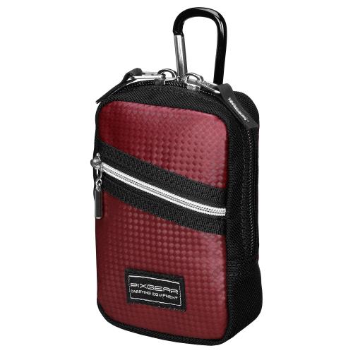 ハクバ HAKUBA デジタルカメラケース ピクスギア CS カメラポーチ Mサイズ レッド デジタルカメラ コンパクトカメラ ガジェットケース カラビナ・ベルト通し付き ダブルファスナー SPG-CS-CPMRD