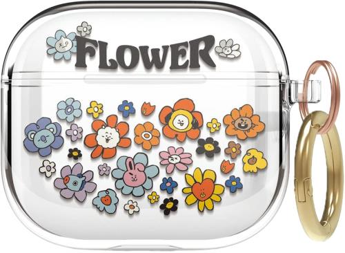 elago AirPods 3 対応 ケース クリア BT21 グッズ クリアケース カラビナ 付き ...