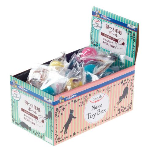 キャティーマン (CattyMan) NekoToy 羽つき羊毛ボール 18本入り アソートセット 猫おもちゃ