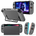 MoKo Switch 2 カバー ドック対応 スイッチ2 クリアケース 分体式設計 Joy-conカバー PC+TPU製 耐衝撃 滑り止め 取扱簡単 全面保護 軽量 傷防止 Clear