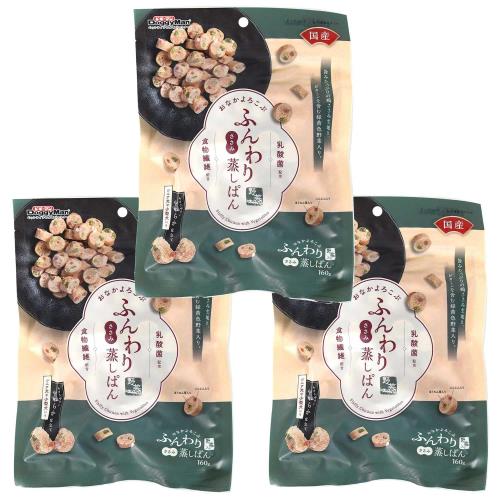 ドギーマン おなかよろこぶ ふんわりささみ蒸しぱん 野菜入り 160g×3袋 犬用