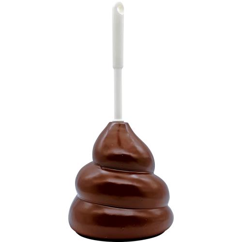 おもしろ雑貨 「 ラブリー陶器 」 うんこの トイレブラシ立て トイレブラシ付 約15×17cm サニタリー 忘..