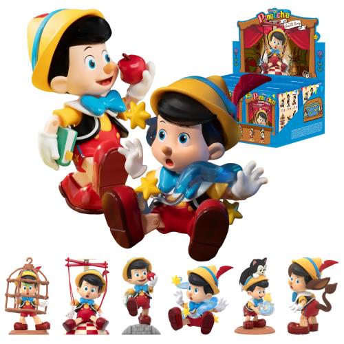 TOP TOY ディズニー (Disney) ピノキオの成長日記 シリーズアソートボックス 6ピースガチャガチャ ブラインド ボックス フィギュア プラモデル プレミアム おもちゃソフビ 誕生日 プレゼント クリスマス Pinocchio キャラクター コレクター向け