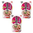 国産味の素おかゆシリーズ 小豆がゆ250g 全3袋 レトルトパウチ国産コシヒカリ 小豆(北海道産) 化学調味料無添加 保存食 非常食 防災対策 長期保存 常温でもそのまま食べられる 小豆粥3食分