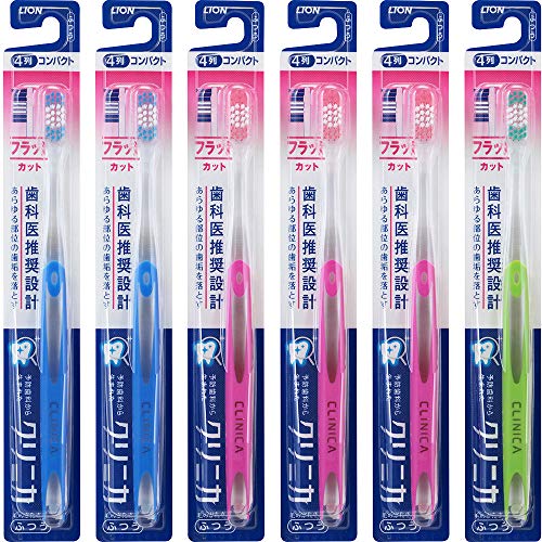 クリニカハブラシ フラットカット4列 ふつう セット 6本 クリニカハブラシ フラットカット4列 ふつう セット 6本