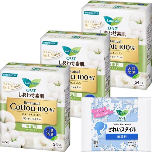 ロリエ しあわせ素肌ライナーボタニカル 消臭54コ入× 3セット(162コ)+おまけ付き ロリエ しあわせ素肌ライナーボタニカル 消臭54コ入× 3セット(162コ)+おまけ付き