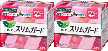 まとめ買い おまけ付スリムガード 特に多い昼用 25cm 羽つき （19枚x 2個） ポケットティッシュ付