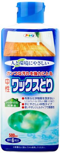 アサヒペン ワックス除去剤 環境にやさしい中性ワックスとり 500ml ジェルタイプ 微香性 除菌剤配合 日..